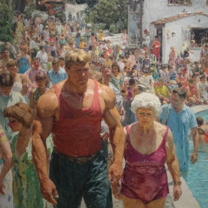 Photorealism hypperealism,a muscular beefy criminal kashmiri man...