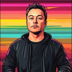 Elon Musk in GTA art style — — in the style of a Grand Theft Au...