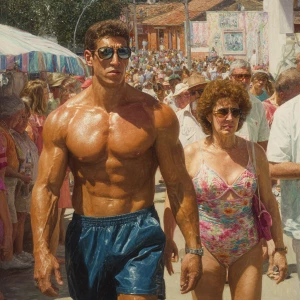 Photorealism hypperealism,a muscular beefy criminal kashmiri man...