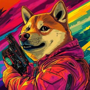 MEME DOGE in GTA art style — DOGE winning a bet — in the style o...