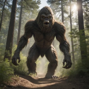 A small, panicking alien, with large, frightened eyes, sprints c...