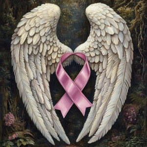 Generate a realistic image of detailed angel wings with soft fea...