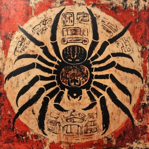 Aztec inca symbols of spiders