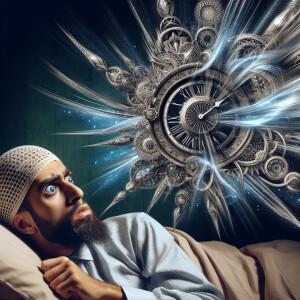 Design an image of a complex and ornate clock face with its hand...