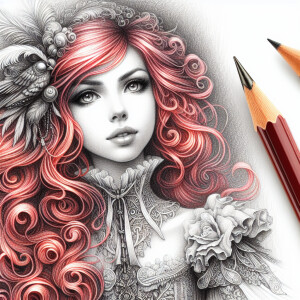 alluring highly detailed close-up portrait of beautiful girl wit...