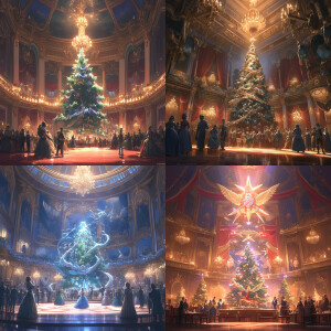 A 3D rendering of the Nutcracker standing in the grand ballroom...
