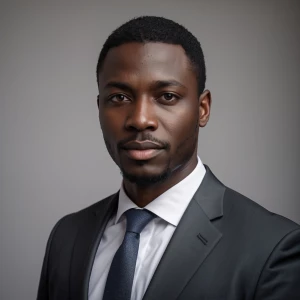 Photography, photo for resume, an African man in formal business...