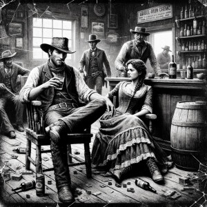 black and white high contrast oil painting style, photorealistic...