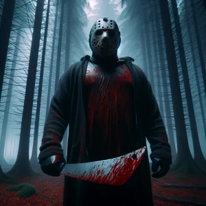 Create an image of Jason Voorhees, the iconic character from the...