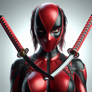 Lady deadpool, ultra-detailed, ultra-realistic, 8k resolution, H...