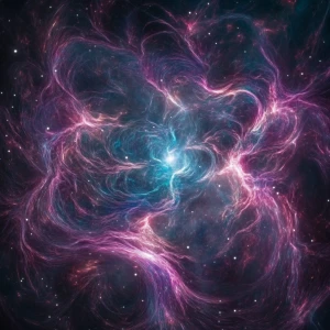 In the depths of the universe, a celestial body pulses with vibr...