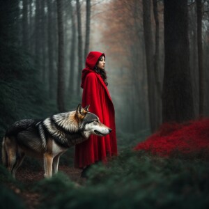 wolf and Little Red Riding Hood