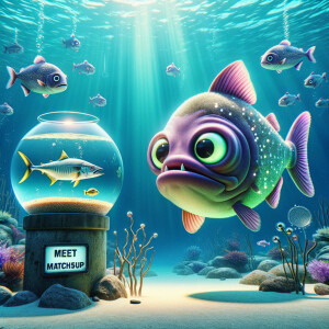 Realistic
Ocean
Cute Purple neon green piranha with no teeth....
