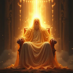 There was the likeness of a throne with the appearance of sapphi...