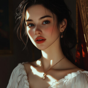 portrait of an actress | a famous actress sitting in a sophistic...