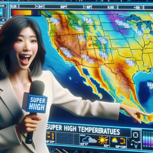 High resolution. Meteorologist reports weather on tv! Super high...