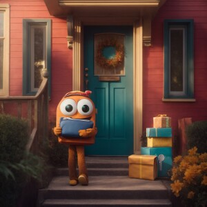 Create an image of an anthropomorphic wallet character that appe...