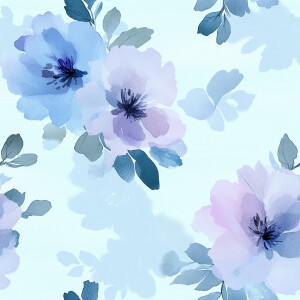Design a seamless, tileable pattern with large, diverse floral e...