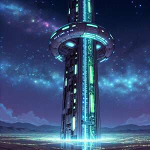 Rising majestically from a desolate landscape, an otherworldly r...