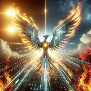 Phoenix. wings. Fire. Blaze. Burning