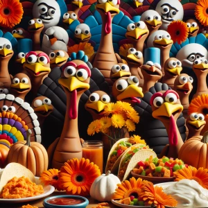 Artistic Modern fun thanksgiving background to stand in front of...