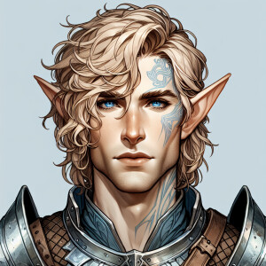 Caranthir-Ar-Fieniel from the Witcher. Wild Hunt armor, has pale...
