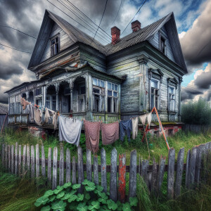 The opening scene is of a rundown house in much need of repair....