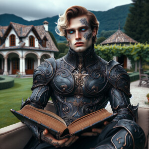 Caranthir-Ar-Fieniel from the Witcher. Black eldritch armor. Pal...
