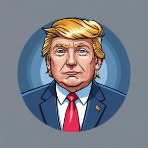 Cartoon vector image of Donald trump