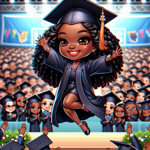 A dynamic stance view hyper-realistic, glossy chibi-style life s...