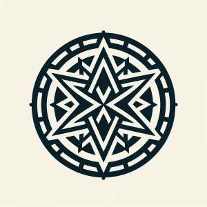 Watch logo using the Moravian star style