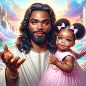 Create a 3D realistic artwork featuring the phrase 'Jesus Saves'...