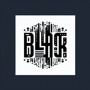 Create logo like jabbawokez with text "Black"