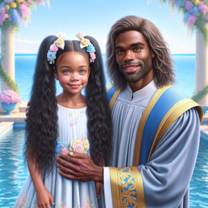 Create a lifelike image of an light skinned African-American Jes...
