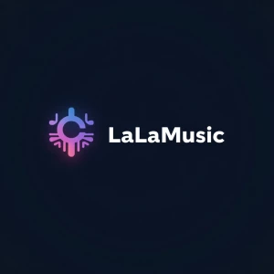 Create a logo for "LaLaMusic," an AI music creation service, tha...