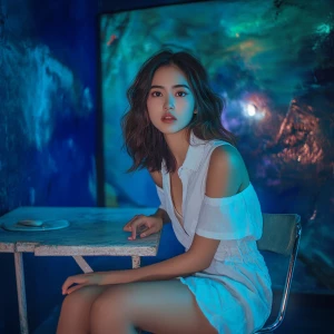 A cinematic  photography of a 25-year-old beautiful Indonesian w...