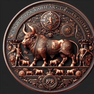 Emblem of Copper bull and minions kingdom with text CBO PASHALKO...