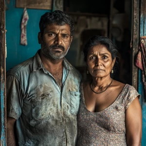 A muscular Indian man, with a history of criminal activity, acco...