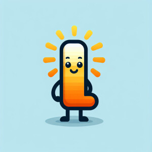 i need a mascot for character called Lumi, its related to letter...