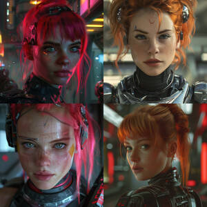 Lucy from cyberpunk in world Star Wars clones background 4k phot...