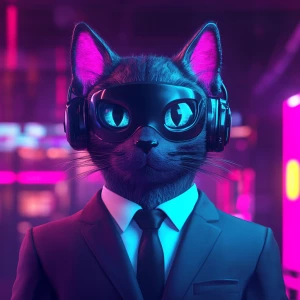 Create an image of a GTA-style anthropomorphic cat character. Th...