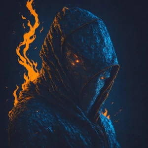 create an image depicts a striking and vibrant digital art style...