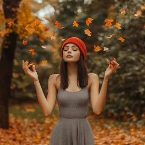 Capture the elegance of a fair-skinned, petite, slim woman with...