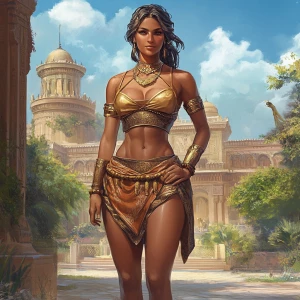 Generate an image of Mugala, the celebrated 5th century BC heroi...