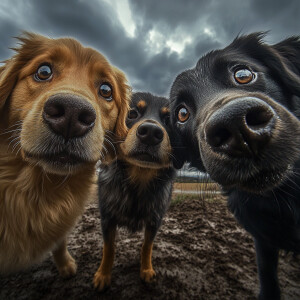 Fotografía hiperrealista, vista de tiro de gusano, nadir, alta d...