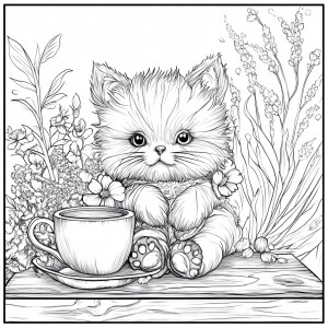 create a few simple to color pages for a coloring book themed cu...