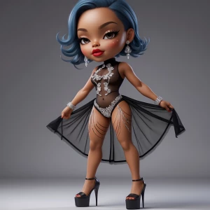 Create a Chibi-style avatar with an exaggerated head-to-body rat...