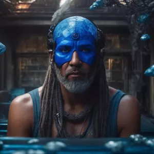 Hyper-realistic highly-detailed anthropomorphic skullfaced man,...