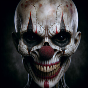Title: "Scary Female Clown Skull"

Prompt: Create an ultra-detai...