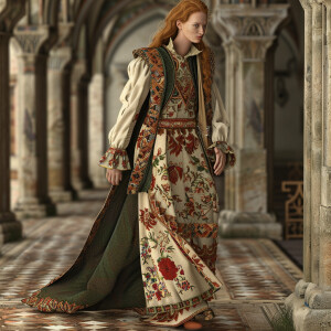 Photorealistic image. Walking down a Runway walk image. Head to...